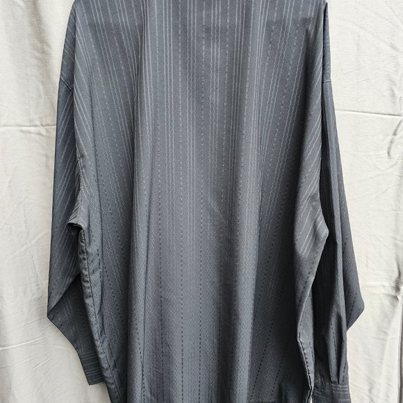 Black dressy casual long sleeved shirt - Picture 2 of 3